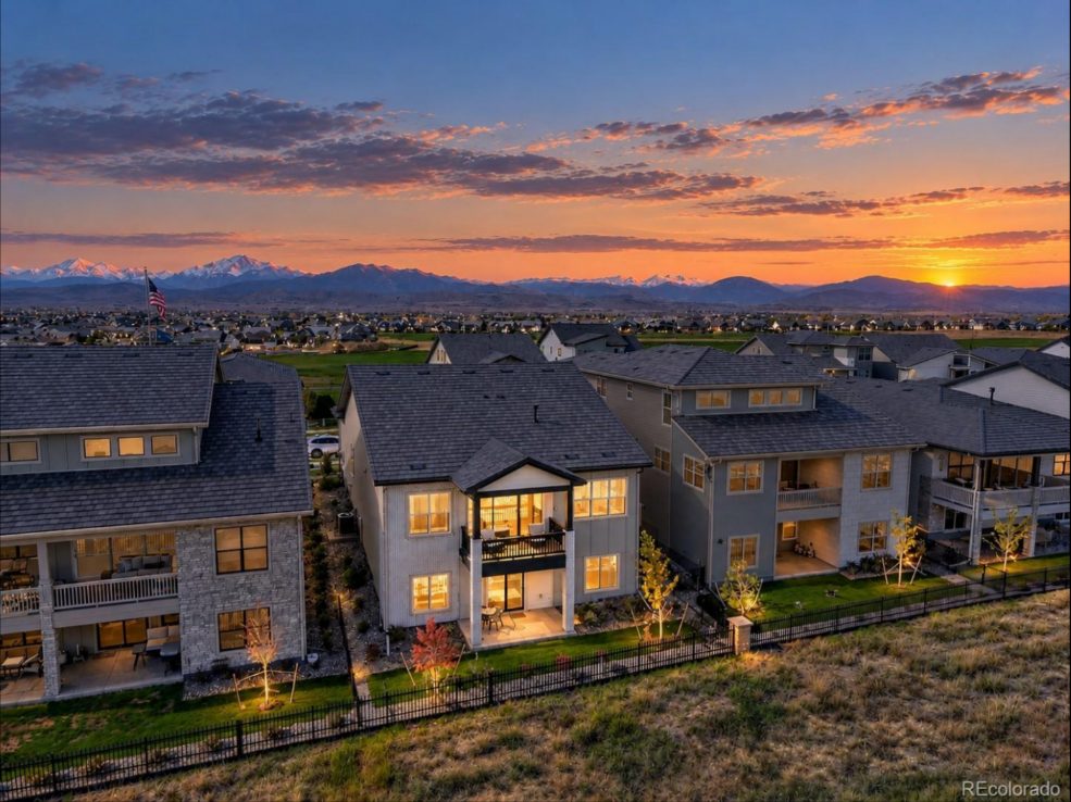 Sunset over the Front Range from Heron Lakes, Berthoud, Colorado