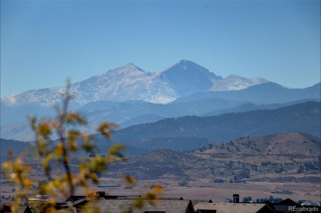 Longs Peak and the Front Range seen from Heron Lakes, Berthoud CO