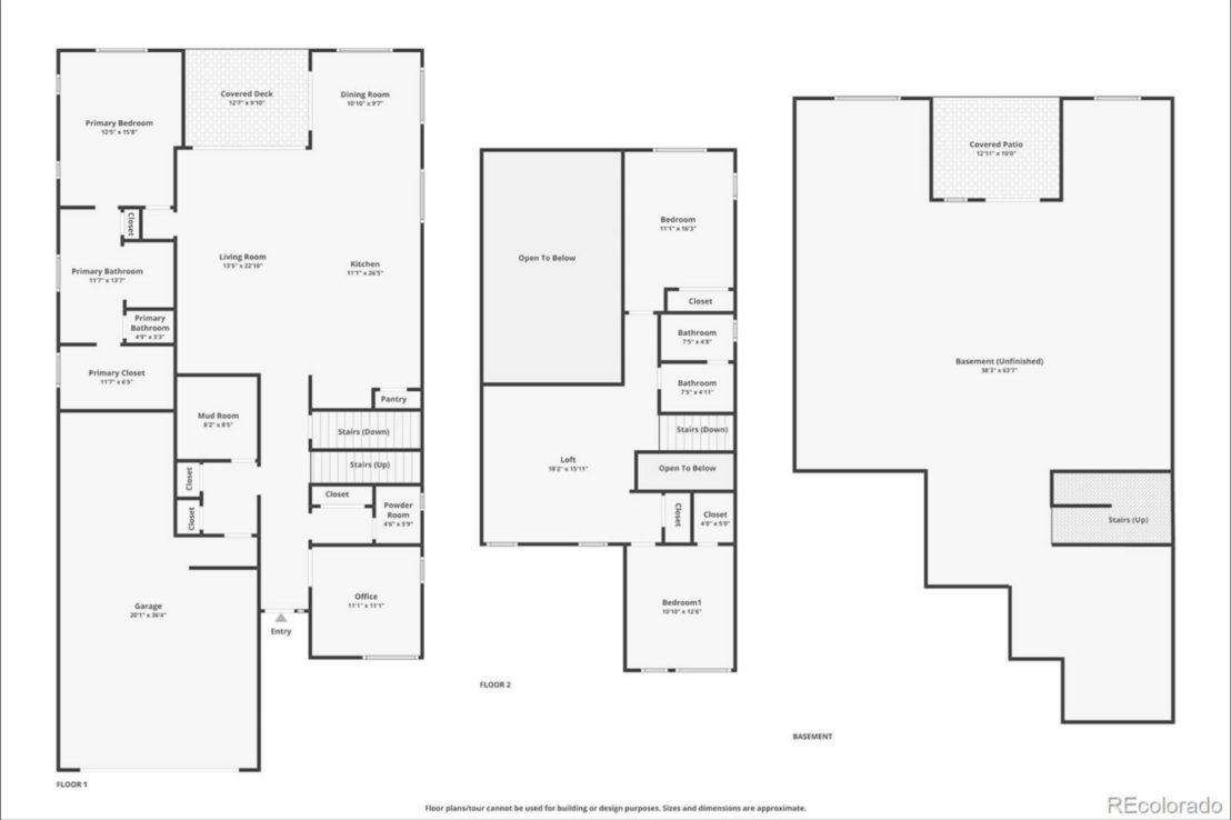 Floor plan of 2878 Newfound Lake Road: Main level, upper level (loft) and walkout basement